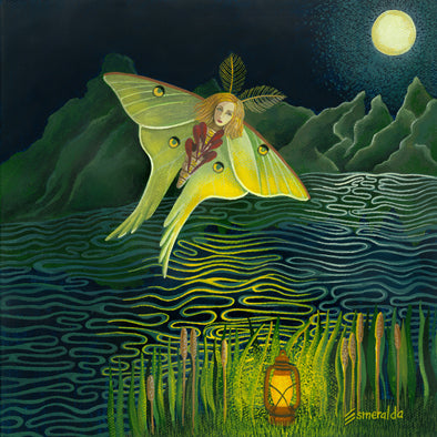 Flight of The Luna Moth Print