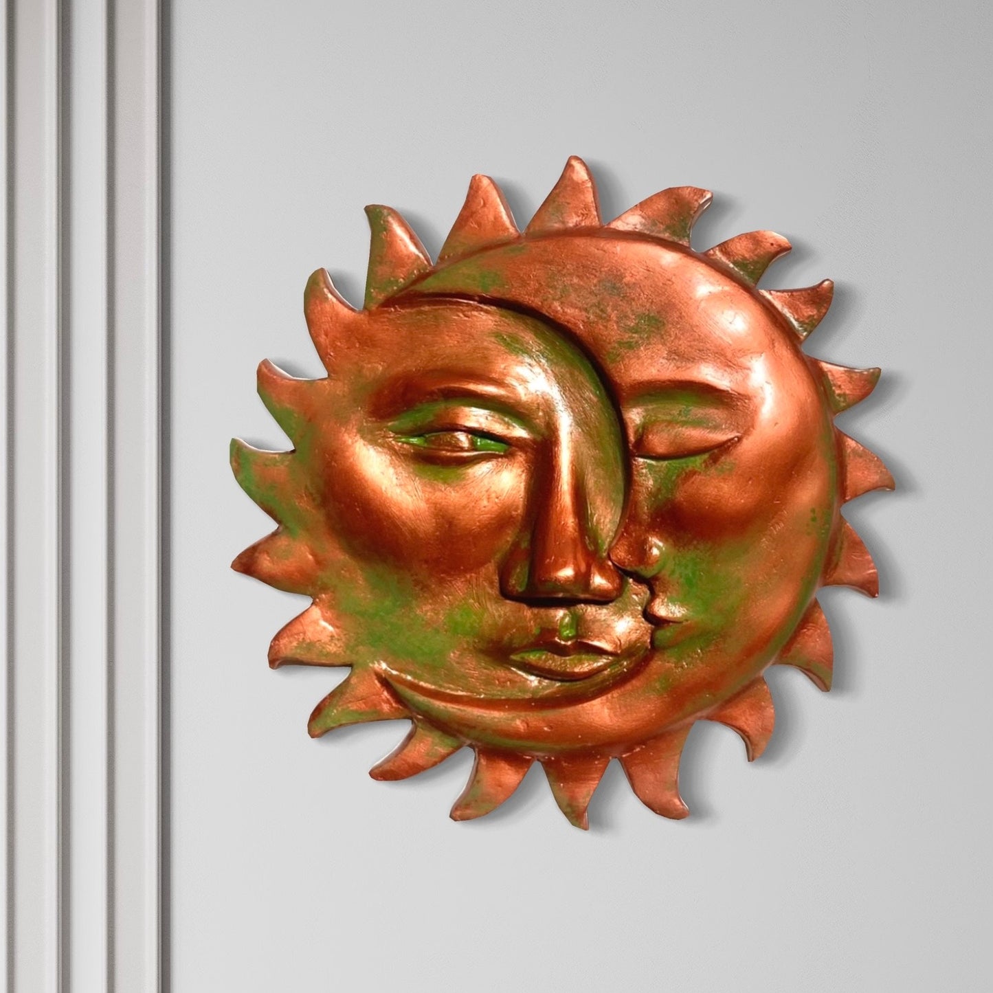Moon & Sun Lovers - Copper Tone Wall Hanging