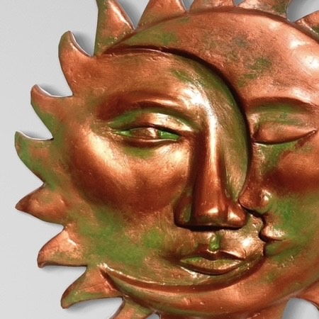 Moon & Sun Lovers - Copper Tone Wall Hanging