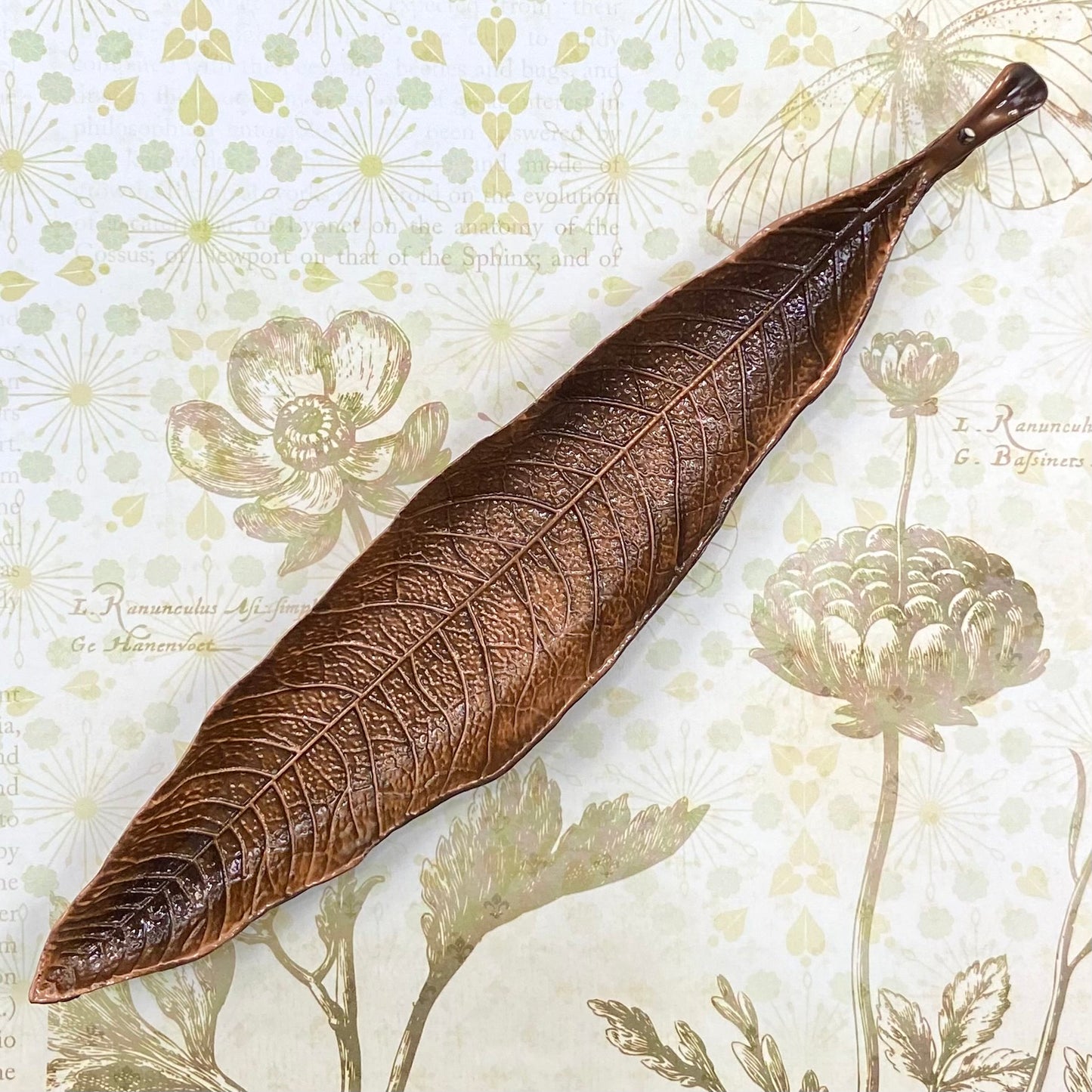 Metal Leaf Incense Holder