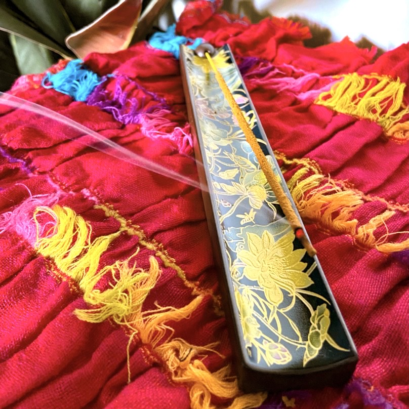 Lotus Design Ceramic Incense Holder