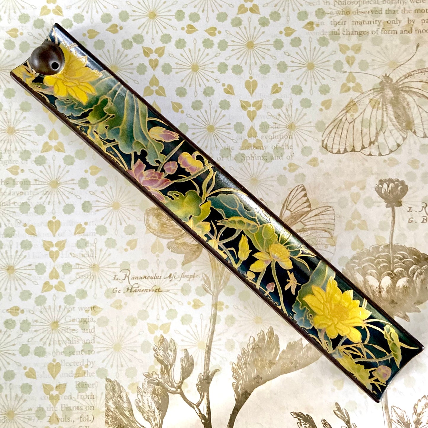 Lotus Design Ceramic Incense Holder