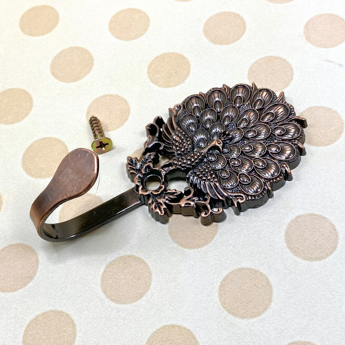 Exotic Peacock Wall Mounting Hook - Bronze
