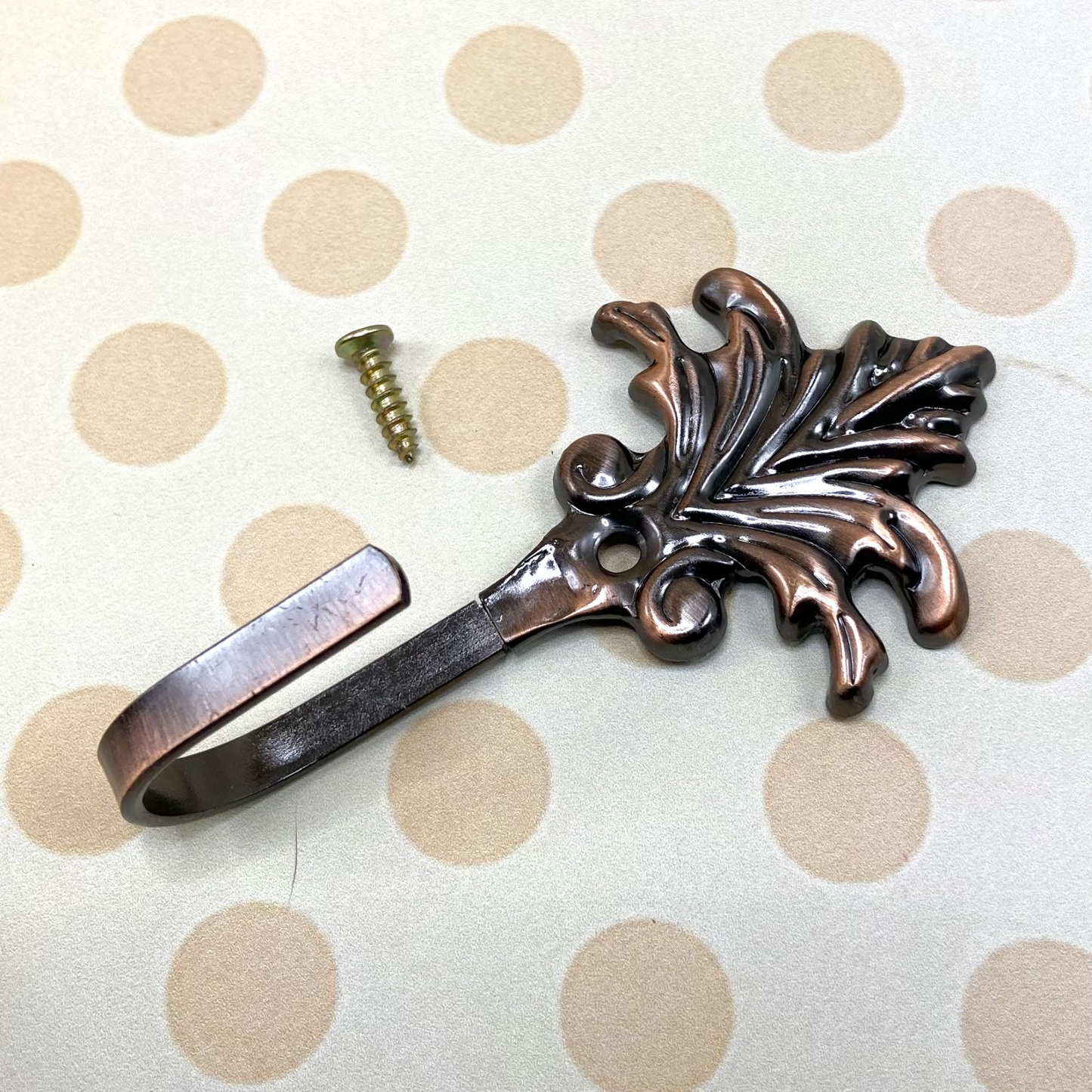 Vintage Leaf Wall Mounting Hook - Bronze