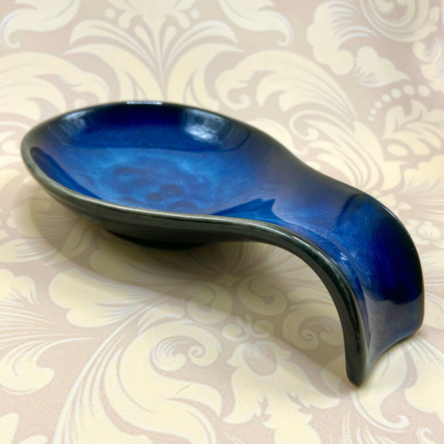 Blue Ceramic Spoon Holder
