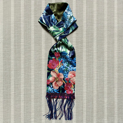 Blue Whimsical Forrest Scarf