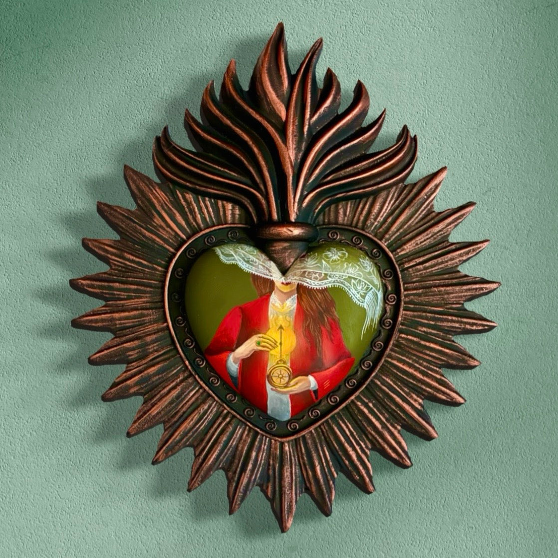 Heart Wall Ornament ‘Compass’